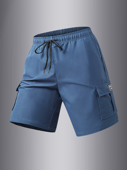 size standard summer cargo shorts for men, casual outdoor hiking multi-pocket shorts