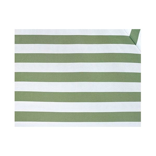 Green & White Striped Garden Patio Umbrella — Outdoor Sun Shade