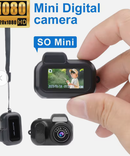Retro Mini Camera with Screen – 1080p HD Portable Camcorder