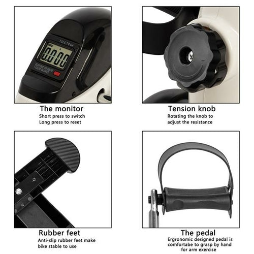Portable Mini Exercise Bike — Hands & Feet Pedal Trainer
