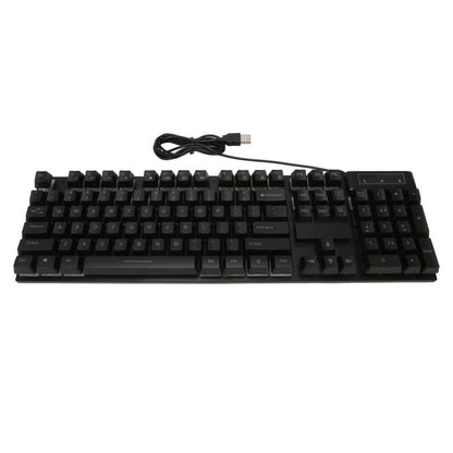 Gaming Keyboard – Wired 104-Key Ergonomic Backlit USB Keyboard