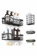 Adhesive Wall Mounted Bathroom Organizer Set