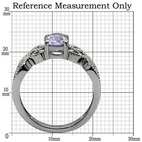 TK079 - High polished (no plating) Stainless Steel Ring with AAA Grade