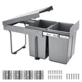 Pullout Trash Can for Kitchen Cabinets, 20Lx2 Double Under Sink