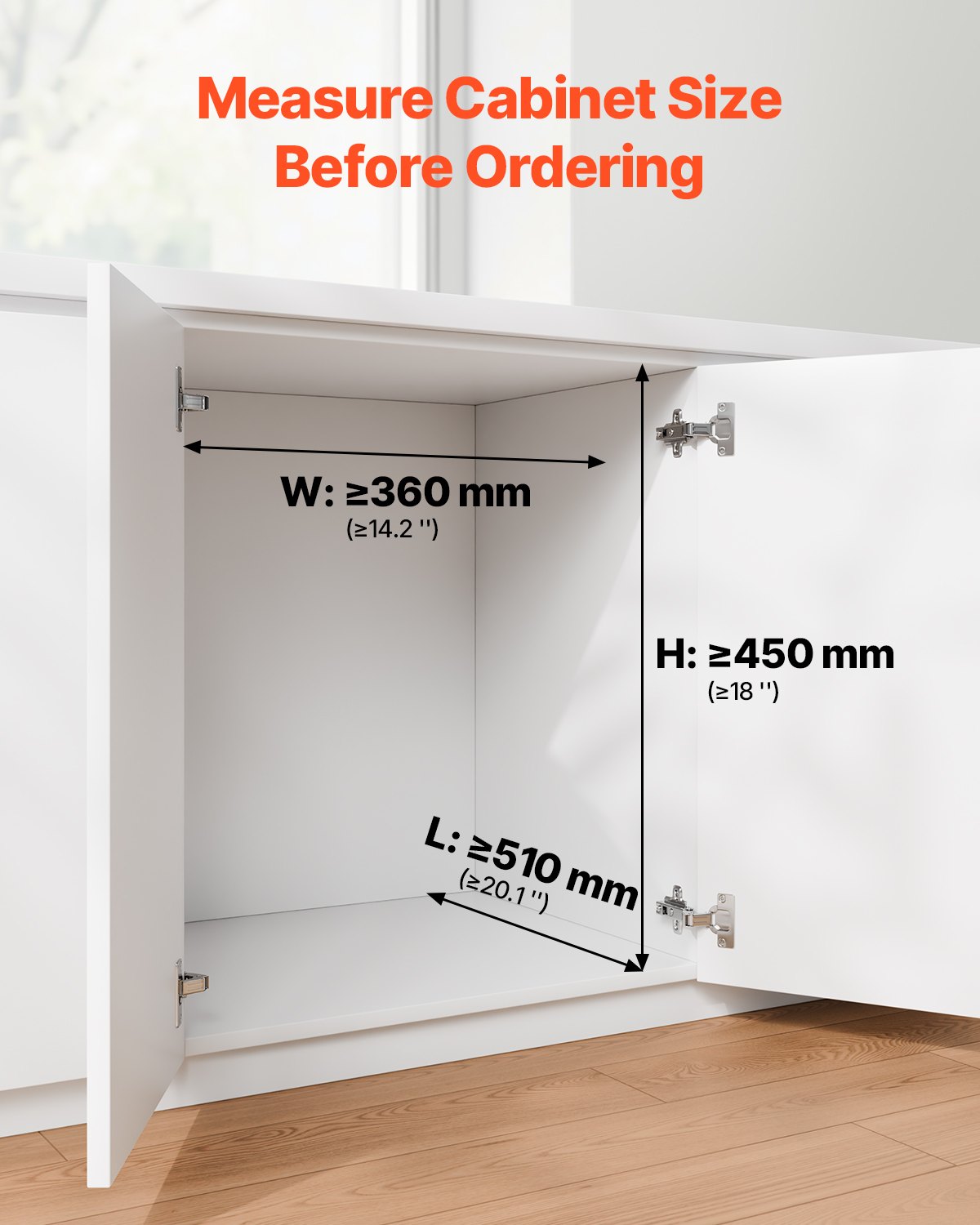 Pullout Trash Can for Kitchen Cabinets, 20Lx2 Double Under Sink