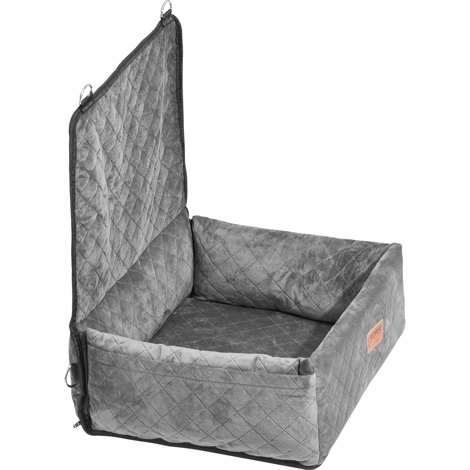 Dog Car Seat, Dog Booster Seat for Car with A Storage Pocket, Clip-On