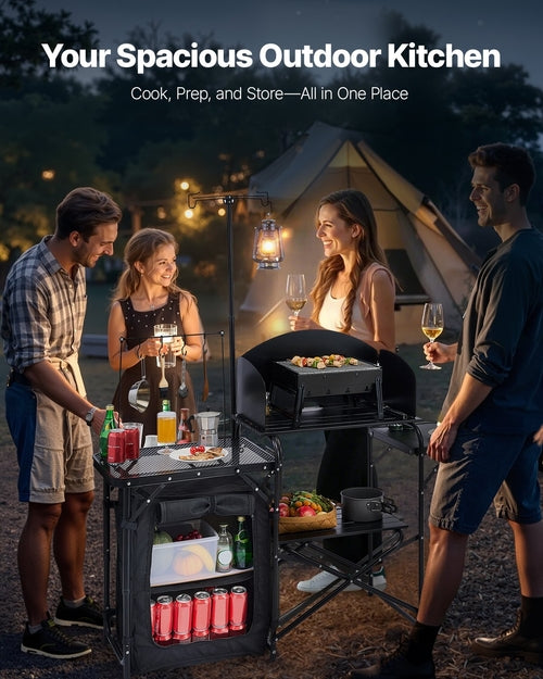 Portable Aluminum Camping Kitchen Table — Outdoor Cook Station