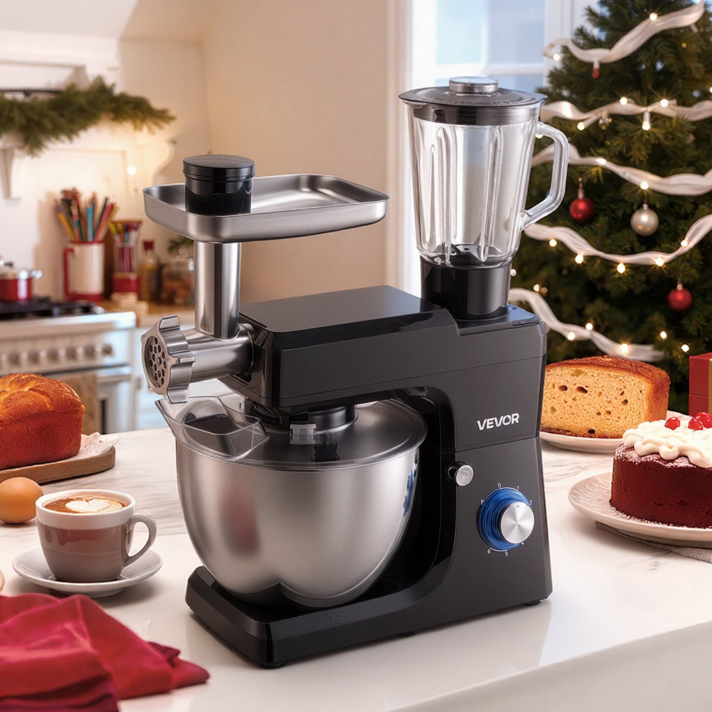 Stand Mixer, 7.8 L Electric Kitchen Mixer, 1500W Dough-Mixer, 6+P