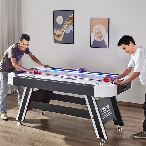 Air-Powered Hockey Table, Indoor Hockey Table for Kids and Adults, LED