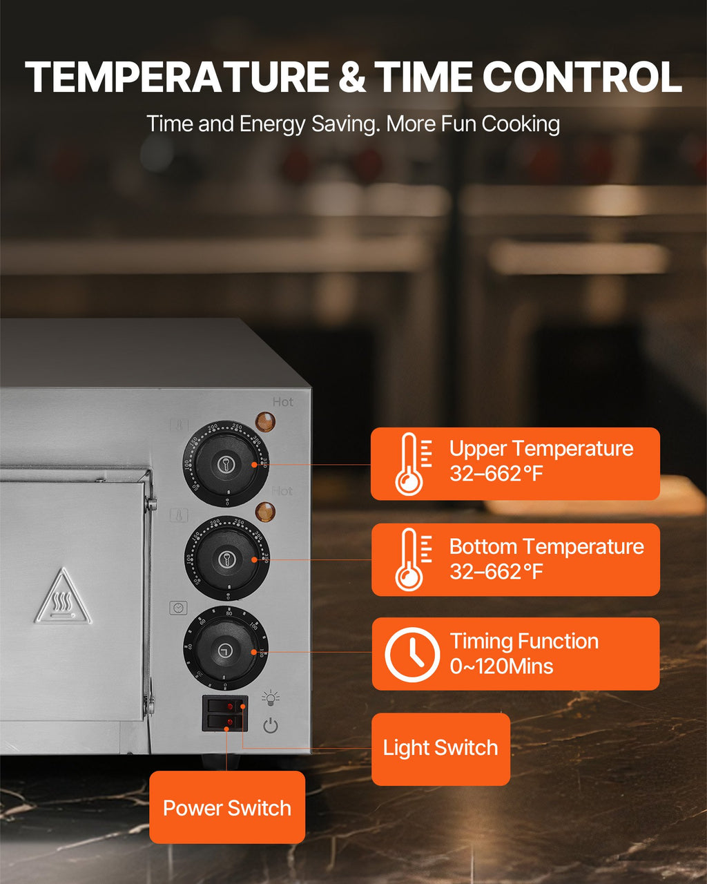 Commercial Countertop Pizza Oven Electric Pizza Oven for 35.56 cm