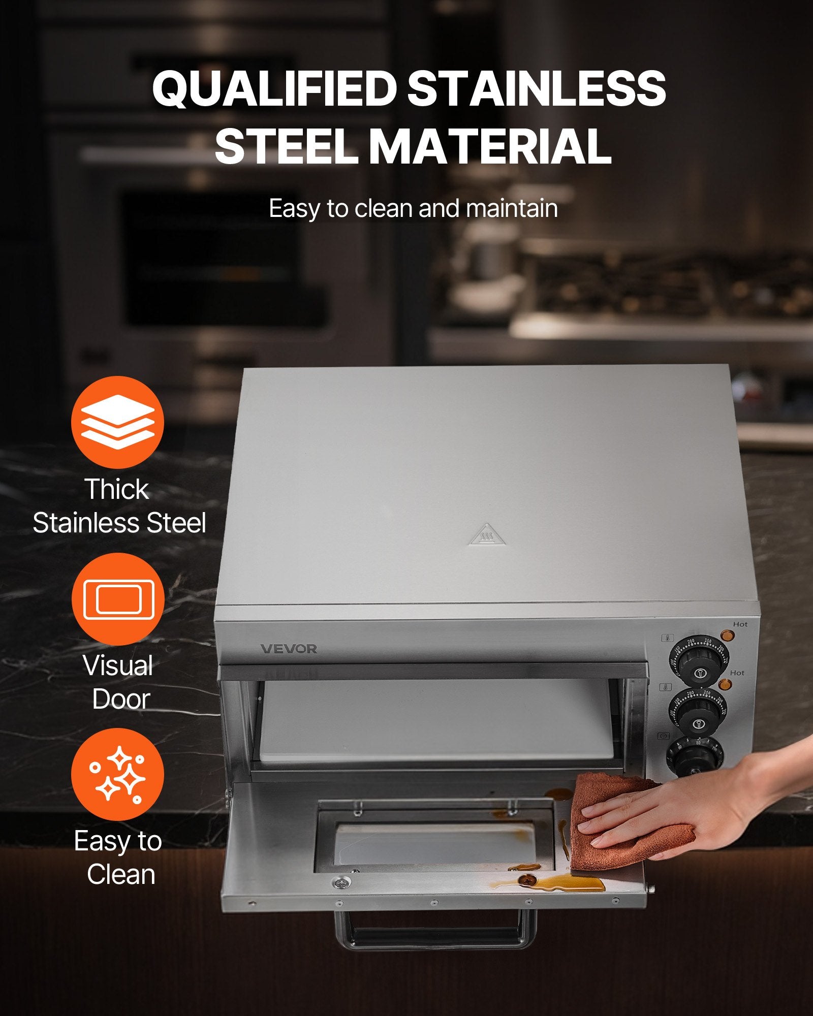 Commercial Countertop Pizza Oven Electric Pizza Oven for 35.56 cm