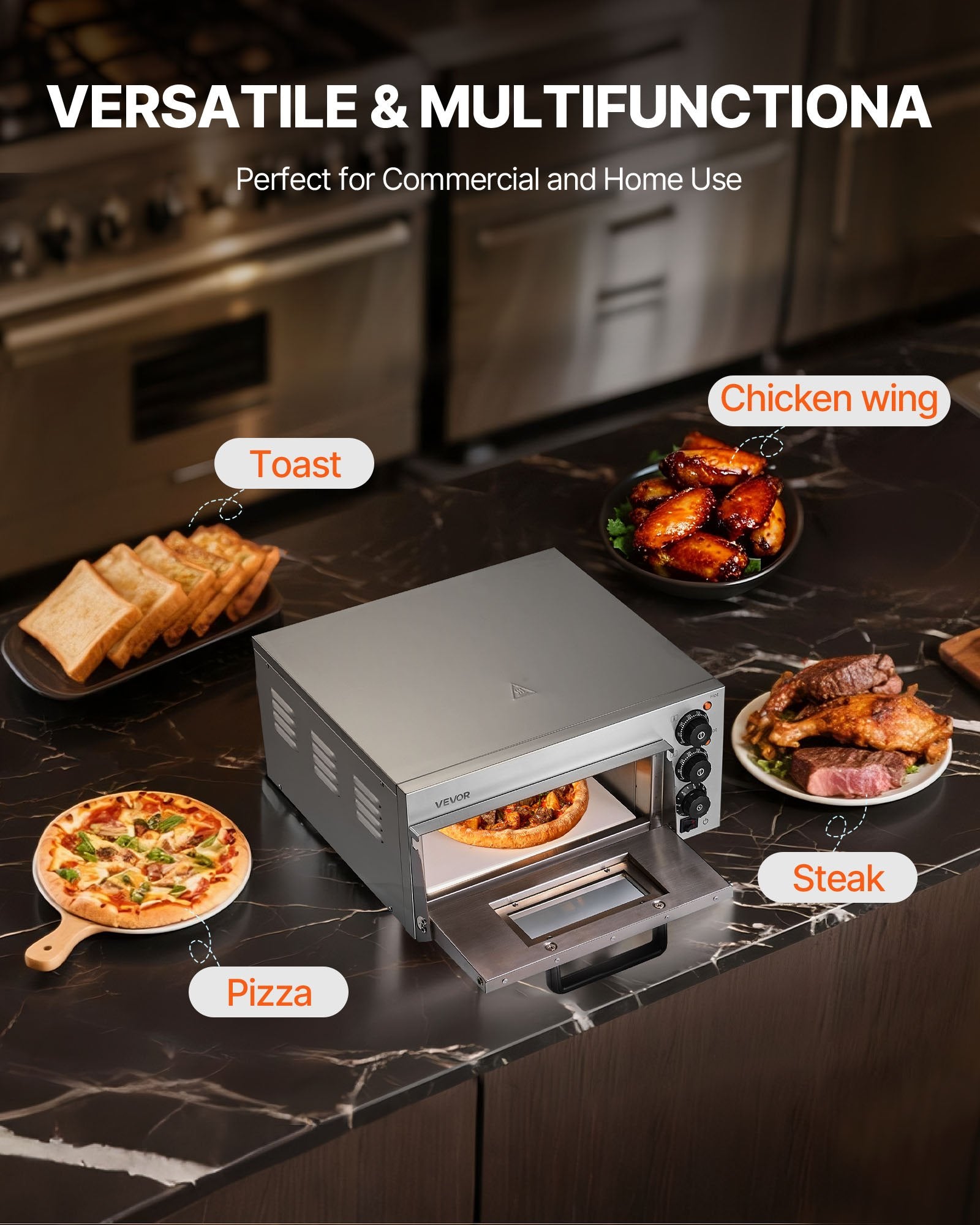 Commercial Countertop Pizza Oven Electric Pizza Oven for 35.56 cm