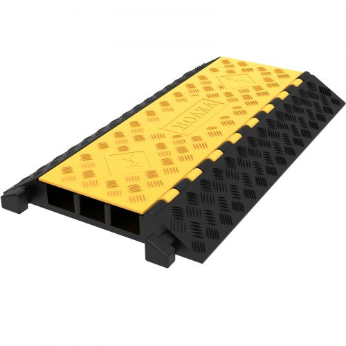 3 Channel Rubber Cable Protector Ramp 94.5x50x8 cm Heavy Duty Cable