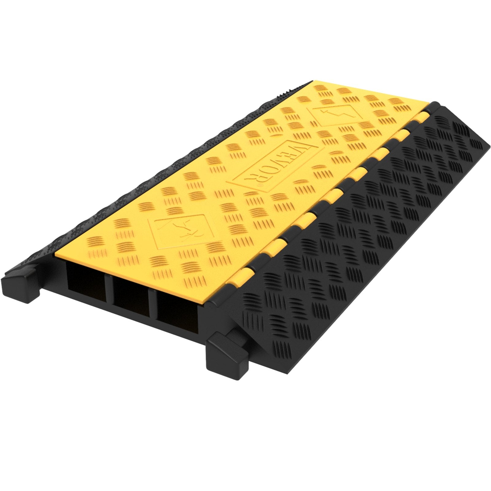 3 Channel Rubber Cable Protector Ramp 94.5x50x8 cm Heavy Duty Cable